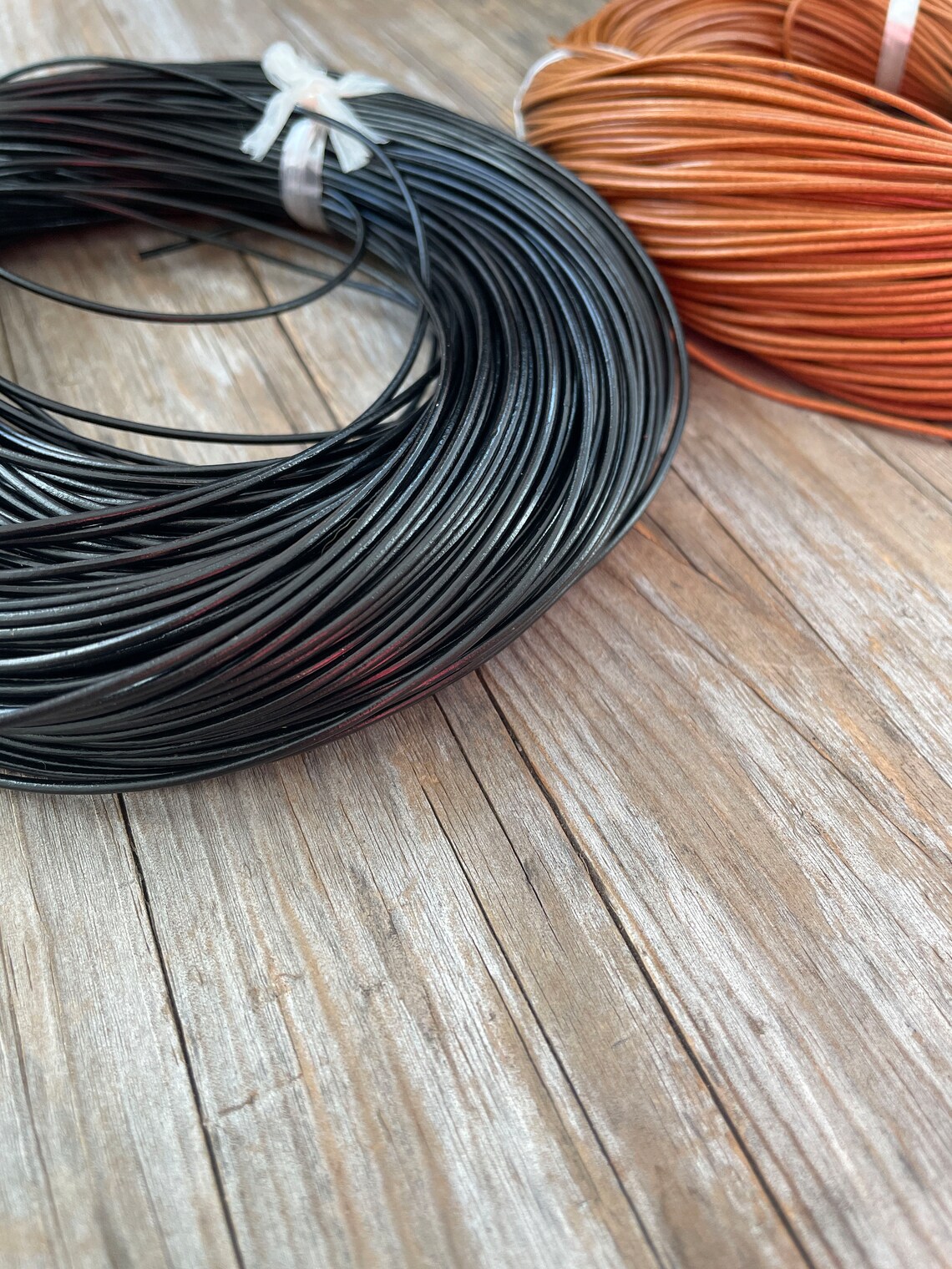 3 Feet Leather Round Cord Rope String for Bracelet Jewelry Making ...