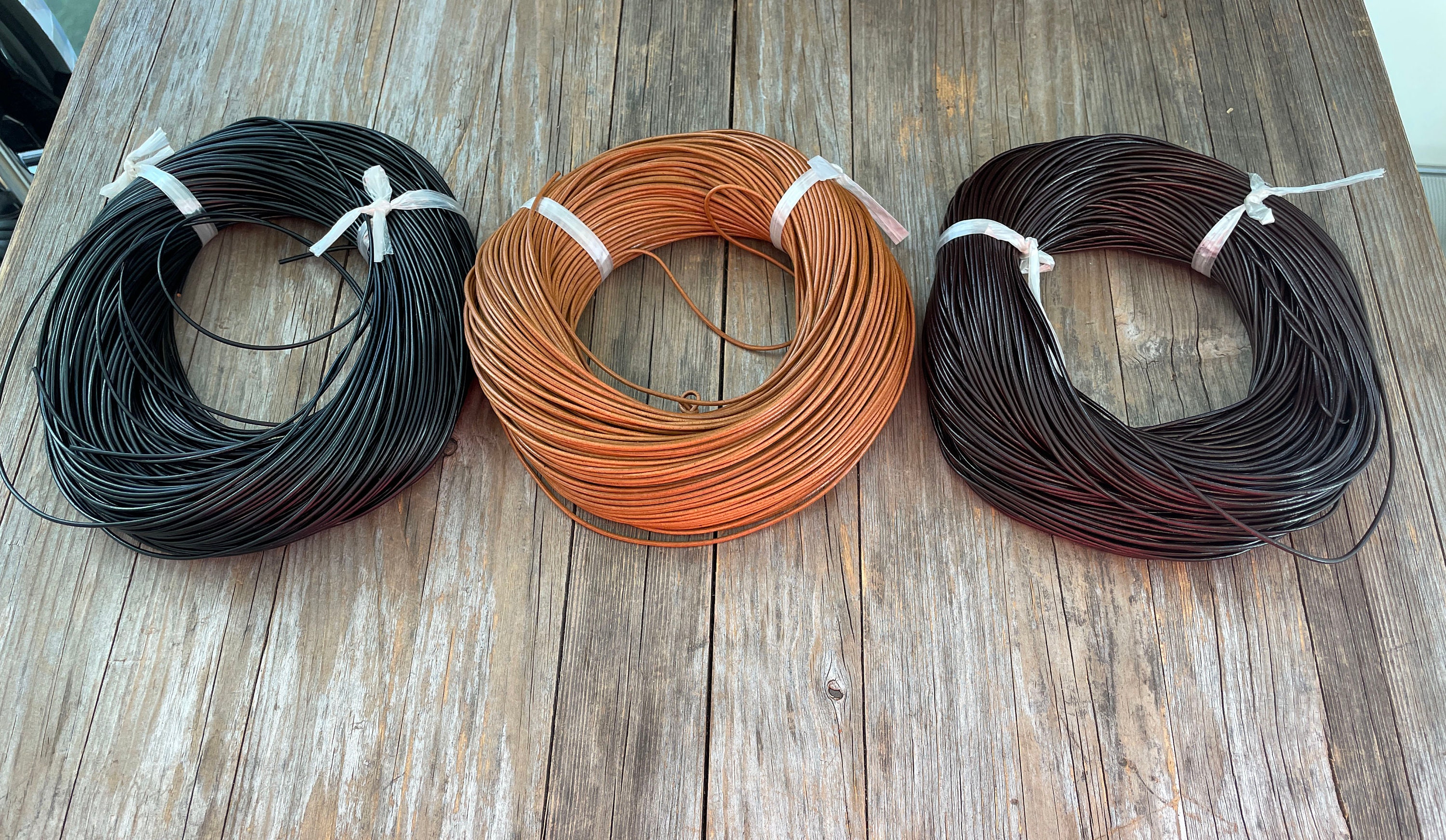3 Feet Leather Round Cord Rope String for Bracelet Jewelry Making ...