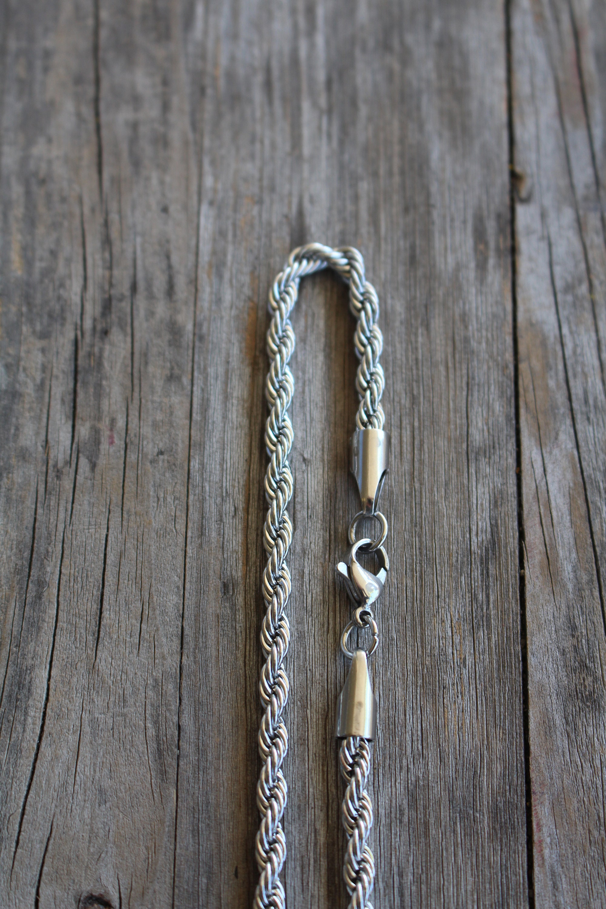 Tarnished Rope Tarnish Free Rope Chain Necklace - Stainless Steel Waterproof ...