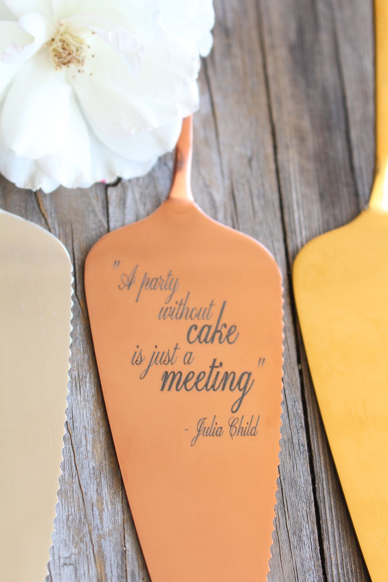 Cake Knife Personalized Custom Engraved With Cake Lover Quote Etsy