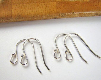 Earring Hooks 925 Sterling Silver, 20 gauge Ball End Earwires, 10 Pairs (20 Units)