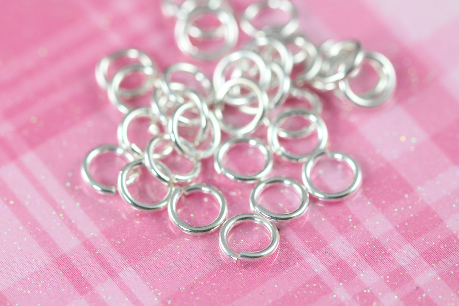 Mayas Gems 10pc 6mm Sterling Silver .925 Open Jump Rings – 20 Gauge Split Loops