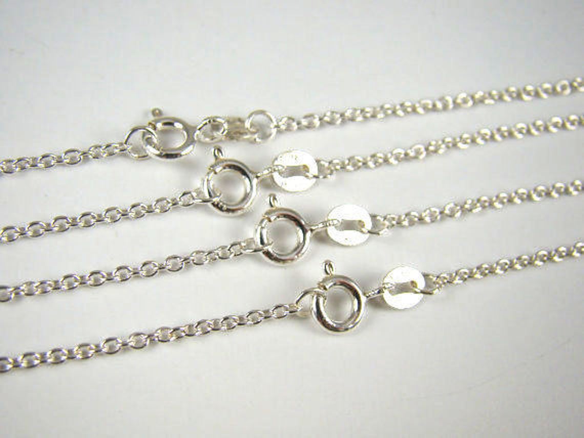 Bulk Necklaces 925 Sterling Silver Chain Link Necklace 12 14 Etsy