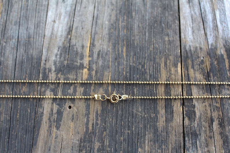 Gold Ball Chain Necklace Dainty 1mm Bead Necklace Etsy