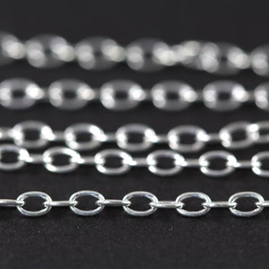 Sterling Silver Chain 10 Feet Permanent Jewelry Cable Necklace Chain Bulk Wholesale Chain Wholesale Chains 925 Sterling Silver image 5