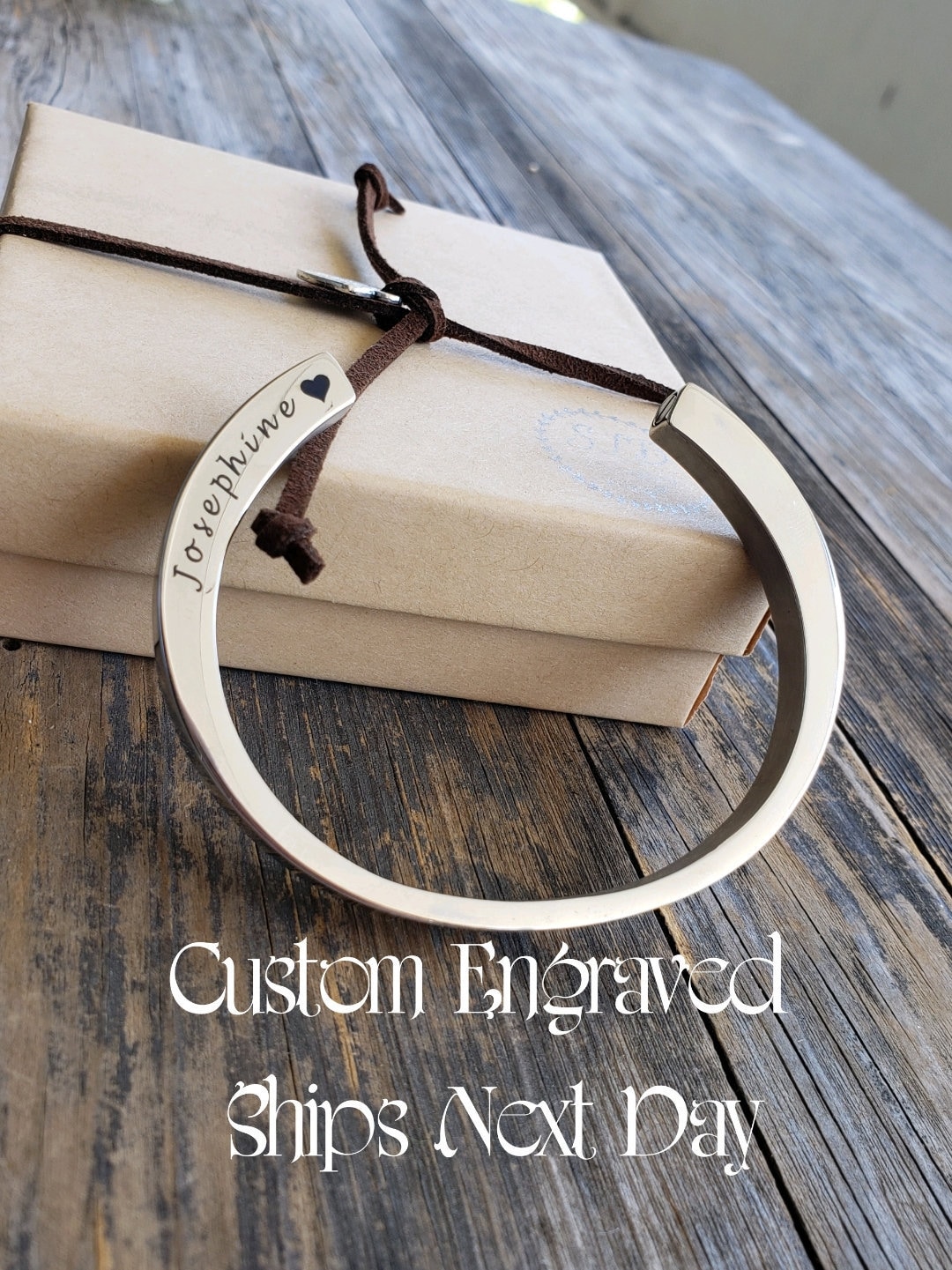 Urn Bracelet for Human or Pet Ashes for Him Custom Engraved - Cuff Br…