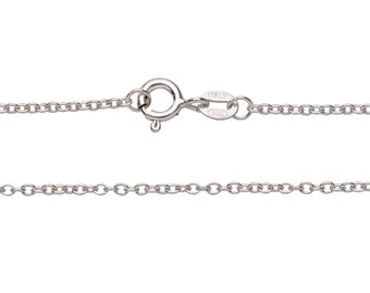Solid 925 Sterling Silver Chain Link Necklace, Cable Chain Necklace , Replacement Chain , 12, 14, 16, 18, 20, 22, 24 inches