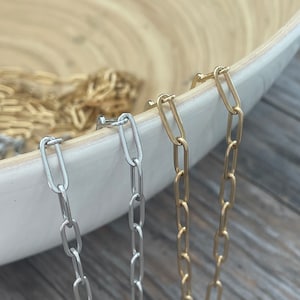 Paperclip Chain No Fade Non-Tarnish Gold Silver Wholesale Bulk Chain DIY Chain for Permanent Jewelry Making 画像 5