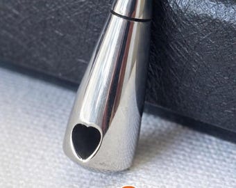 Personalized Teardrop Urn Necklace - Custom Engraved Memorial Jewelry
