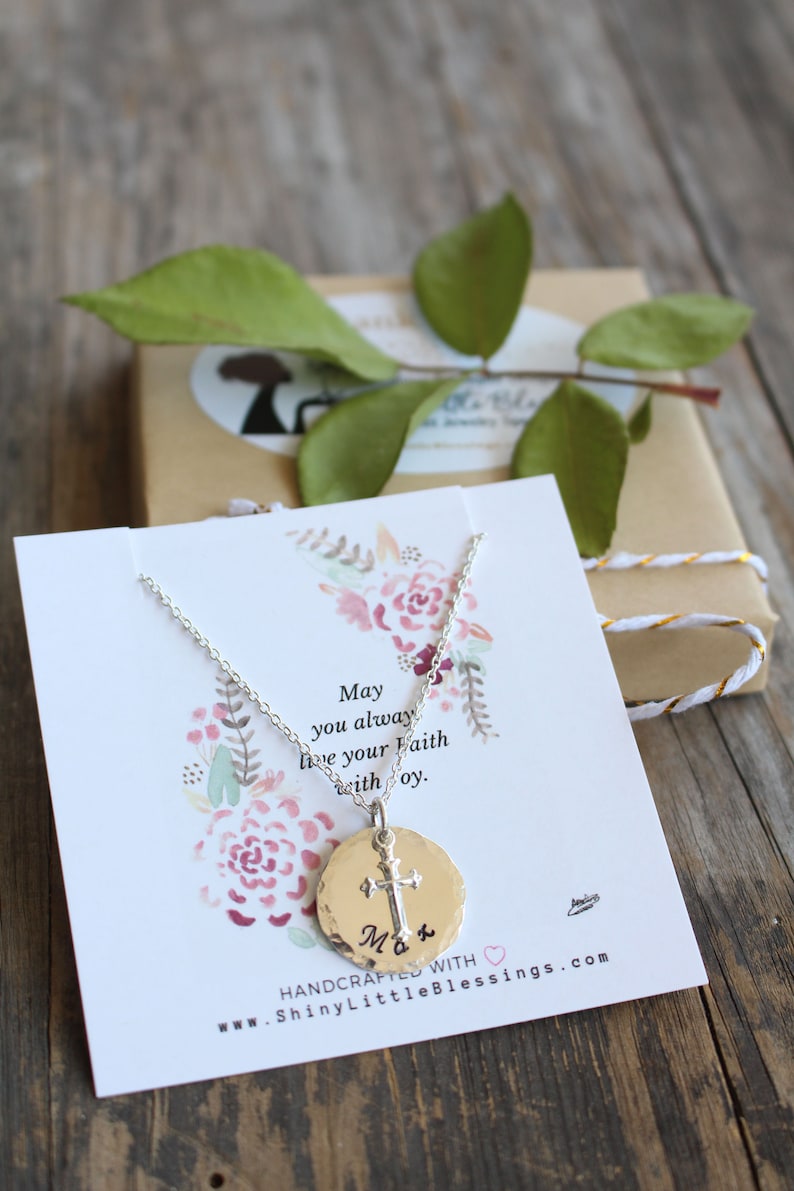 Personalized Baptism Gift for Boys Small Cross Necklace With - Etsy