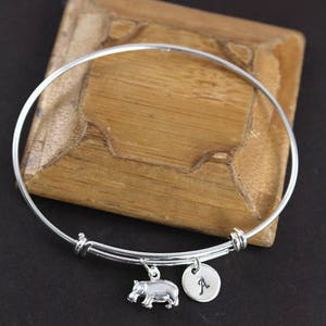 Personalized Hippo Necklace Hippo Charm 925 Sterling Silver Hippopotamus Pendant Hippopotamus Necklace image 4