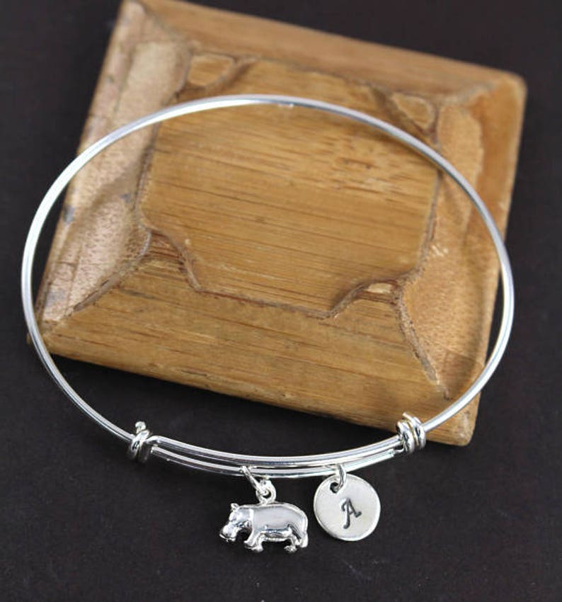 Personalized Hippo Necklace Hippo Charm 925 Sterling Silver Hippopotamus Pendant Hippopotamus Necklace image 4