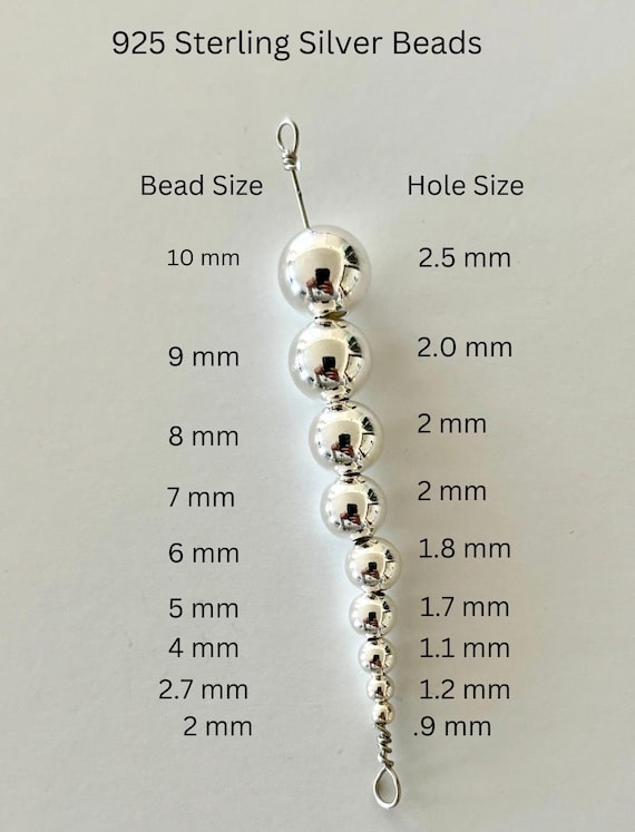 100 Perles Rondes En Argent Sterling S925 Pour Fabrication De Bijoux - Cadeau Créatif