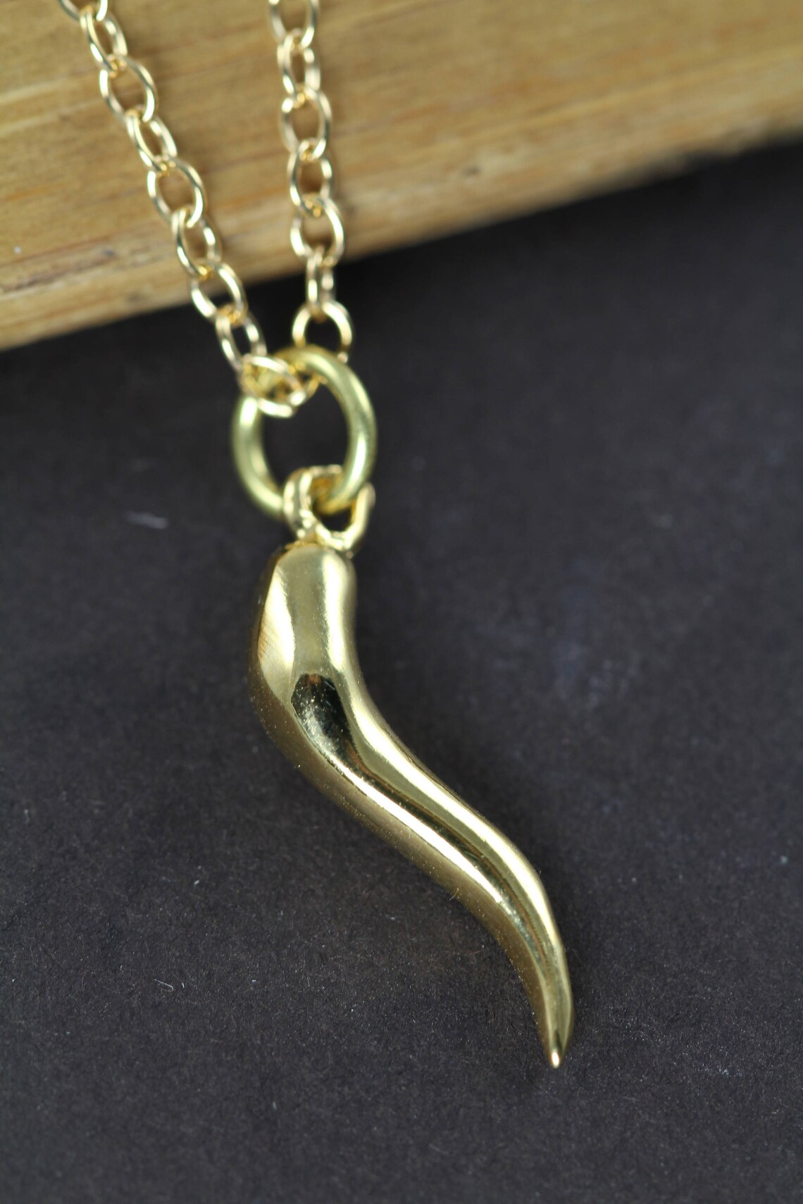 Italian Horn Necklace Gold for Women Bridesmaid Jewelry Etsy