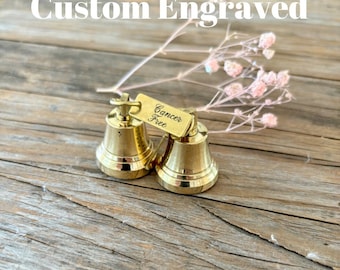 Cancer Free Bell Custom Engraved Brass Gift to Cancer Survivor - Personalized Engraved Traditional Gift to Celebrate the End of Treatment