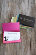 Personalized Business Card Holder Custom Laser Engraved - Credit Card Holder - Graduation Gift Stylish Fashion Card Holder Black Pink Silver