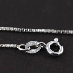 Bulk Wholesale Chains Box Chain Necklaces 1mm 925 Sterling Silver 14 16 18 20 22 24 inches 5 Finished Chains image 4