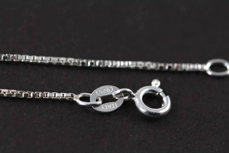 Bulk Wholesale Chains Box Chain Necklaces 1mm 925 Sterling Silver 14 16 18 20 22 24 inches 5 Finished Chains image 4