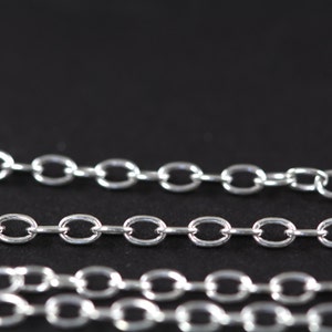 Sterling Silver Chain 10 Feet Permanent Jewelry Cable Necklace Chain Bulk Wholesale Chain Wholesale Chains 925 Sterling Silver image 2