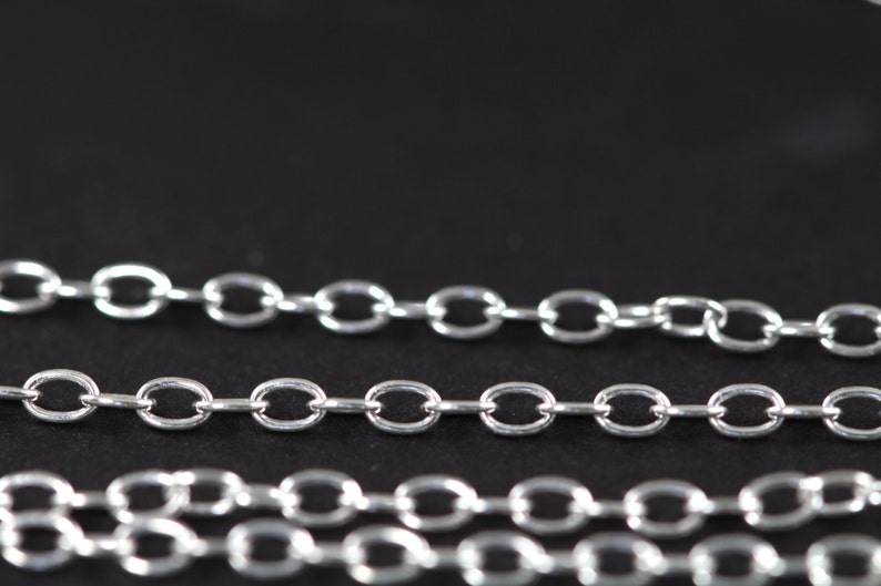 Sterling Silver Chain 10 Feet Permanent Jewelry Cable Necklace Chain Bulk Wholesale Chain Wholesale Chains 925 Sterling Silver image 2