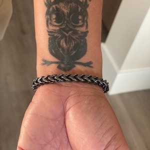 Stainless Steel Chain Link Bracelet, Men's Bold Panel