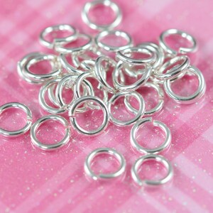 5mm Sterling Silver Open Jump Rings 20 Gauge, 25 pcs Bulk Jumprings, 925 Sterling Silver image 2