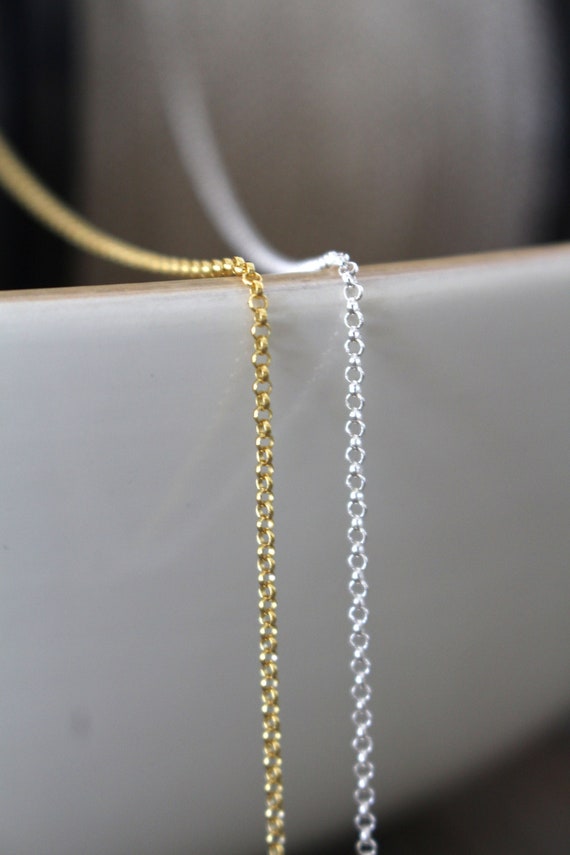 10 Dainty Silver Bulk Chain Necklace, Cable Chain, Rolo Chain