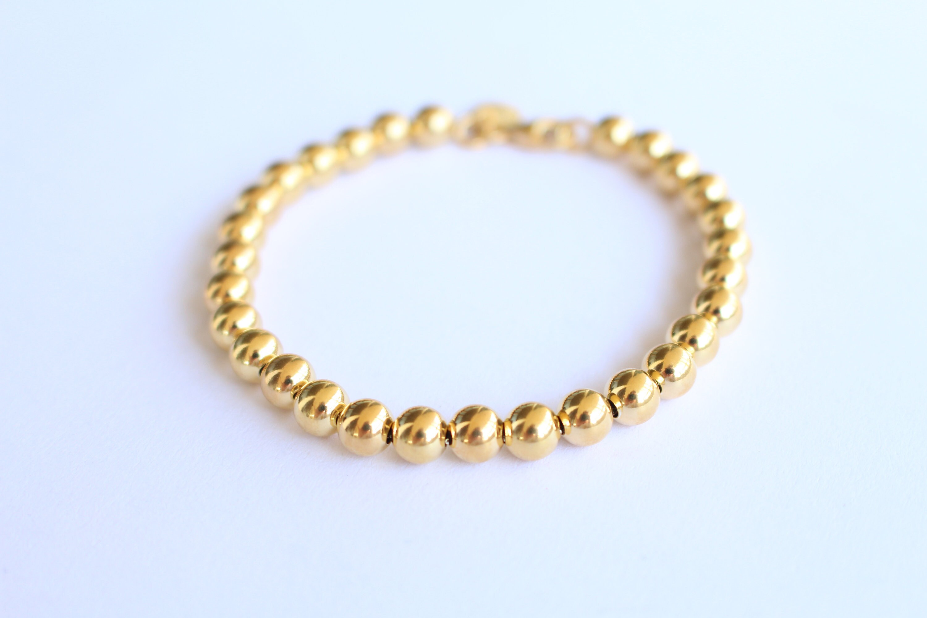 Ball Bracelet Bead Bracelet Gold 14k Gold Filled Balls Etsy