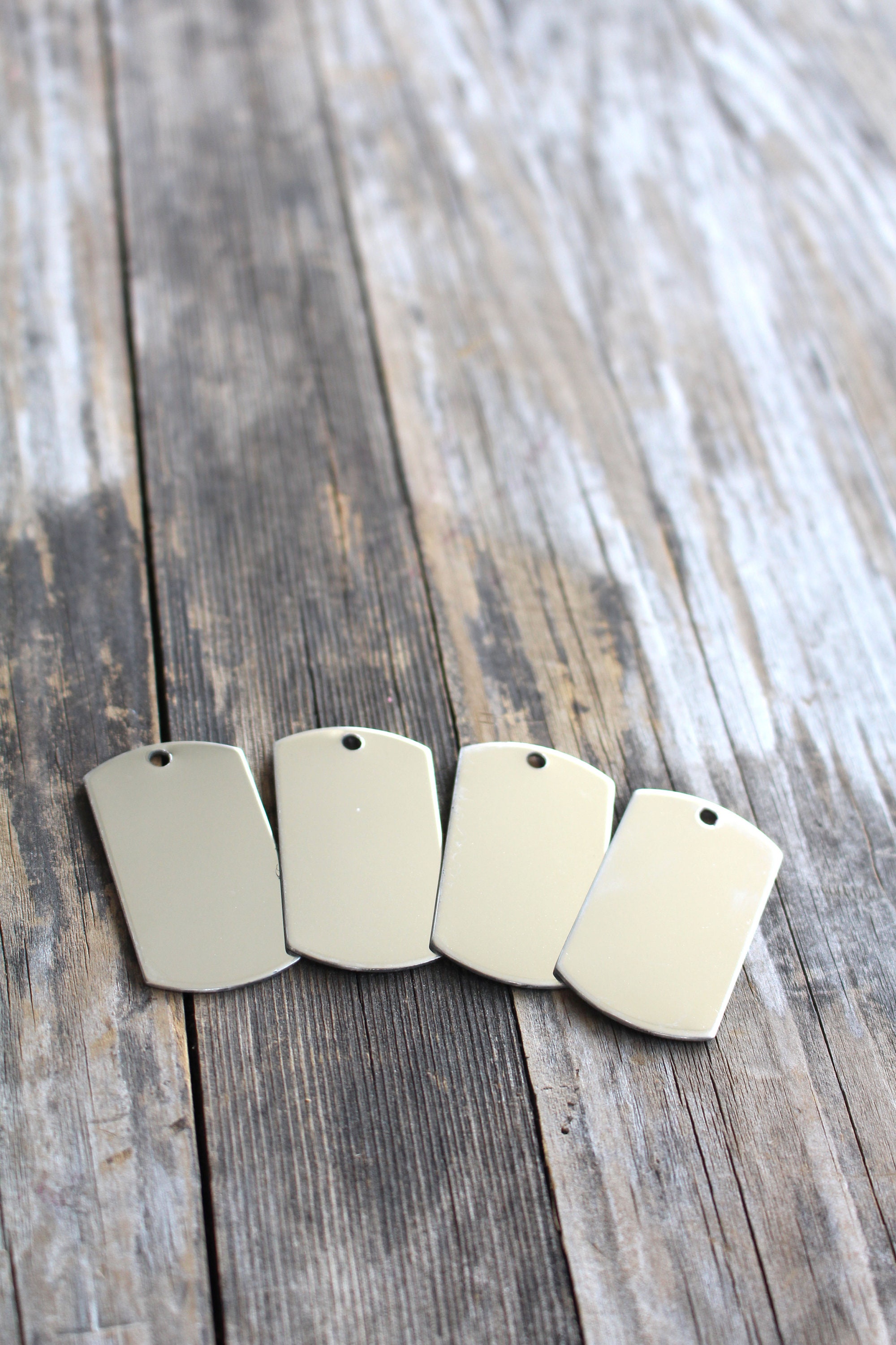 10 Dog Tags Stainless Steel Blanks Wholesale 1 1/2 x 7/8 inch Etsy