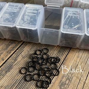 Open Jump Rings 1370 pcs / Set Black Silver Gold and Rose Gold 3 4 5 6 7 8 10mm image 7