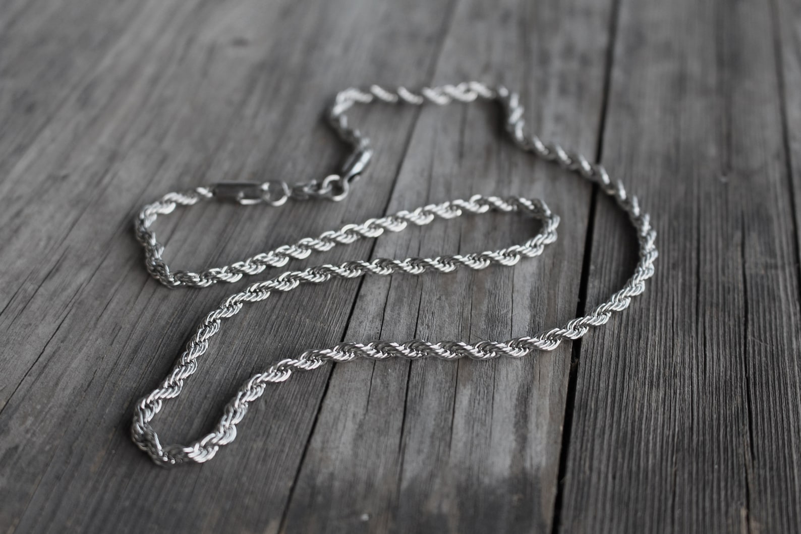 Tarnished Rope Tarnish Free Rope Chain Necklace - Stainless Steel Waterproof ...