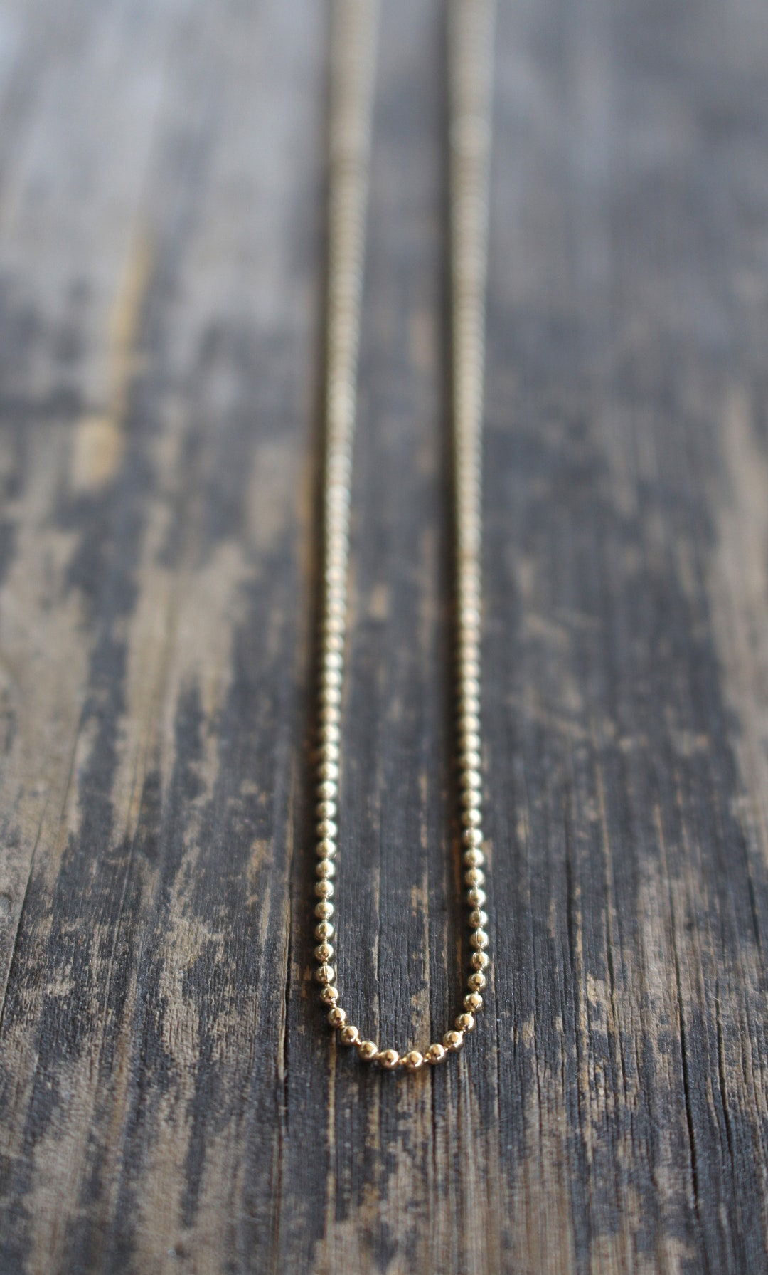 Gold Ball Chain Necklace Dainty 1mm Bead Necklace - Etsy