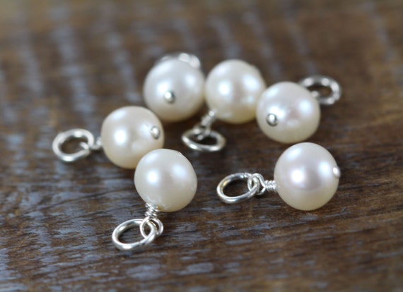 Sterling Silver Birthstone Crystal or Pearl Charm Add-On