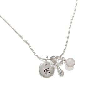 Girl Baptism Gift - Sterling Silver Cross Necklace with Initial - Gift from Godmother - Confirmation Gift - First Communion Gift