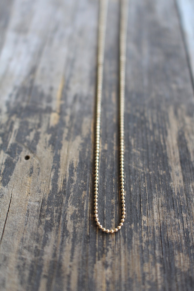 Gold Ball Chain Necklace Dainty 1mm Bead Necklace Etsy