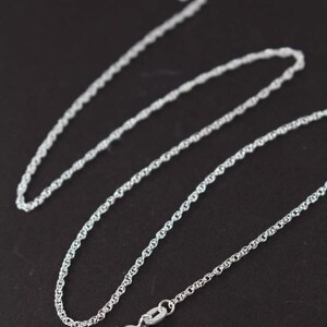 Sterling Silver Necklace , 5 Finished Necklaces Rope Chain 925 Sterling Silver 16 18 20 22 24 inches at 60% Off Retail , Wholesale Chains image 5