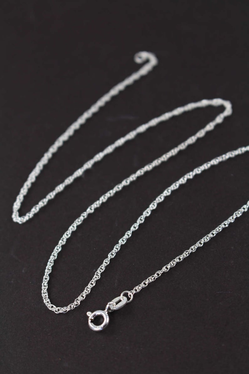 Sterling Silver Necklace , 5 Finished Necklaces Rope Chain 925 Sterling Silver 16 18 20 22 24 inches at 60% Off Retail , Wholesale Chains image 5