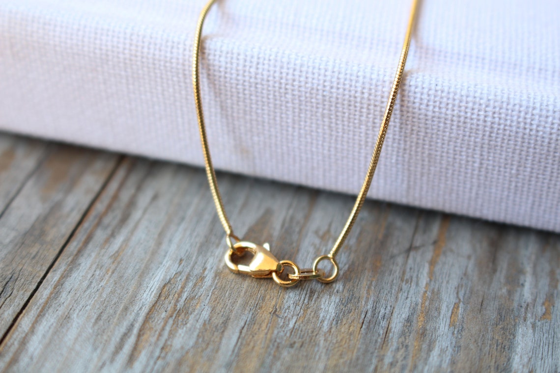 Gold Snake Chain Necklace for Women 1mm 16 18 20 inches Etsy
