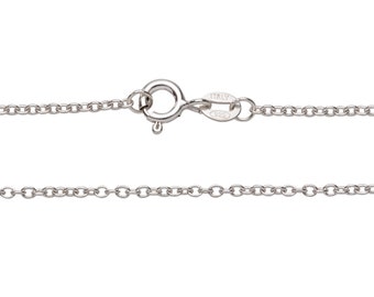 5 Silver Chain Link Necklaces 16 inches - 925 Sterling Silver Bulk Finished Cable Necklaces - Wholesale Chains