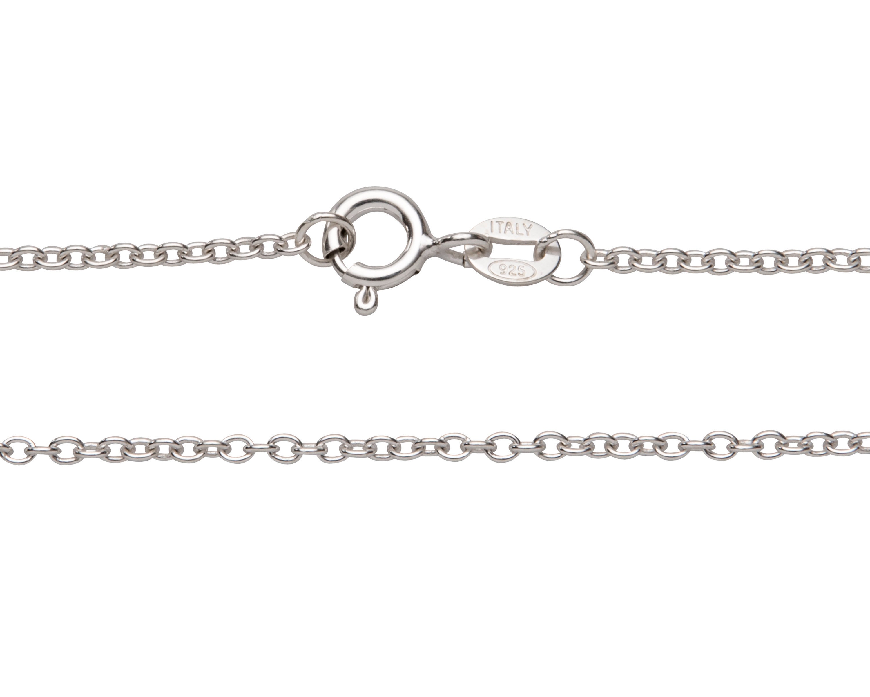 5 Silver Chain Link Necklaces 18 Inches 