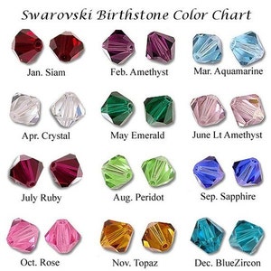 Birthstone Crystal or Pearl Add-On, Birthstone Crystal Charm image 1