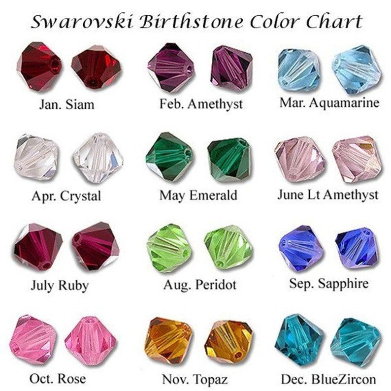 Birthstone Crystal or Pearl Add-On, Birthstone Crystal Charm image 1