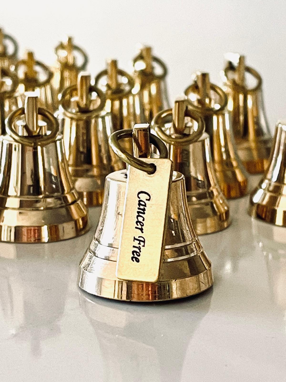 Cancer Bell - Gift for Cancer Survivor - Personalized Custom Engraved Traditional Gift to Celebrate the End of Chemo Treatment Cancer Free