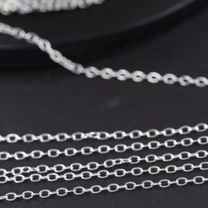 Sterling Silver Chain 10 Feet Permanent Jewelry Cable Necklace Chain Bulk Wholesale Chain Wholesale Chains 925 Sterling Silver image 3