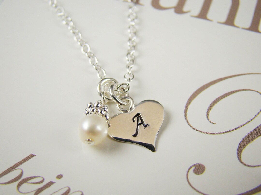 Flower Girl Gifts Necklaces Personalized Initial Necklace Wedding