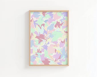 Colorful Abstract Wall Art Print: Modern Home Decor (Digital Download