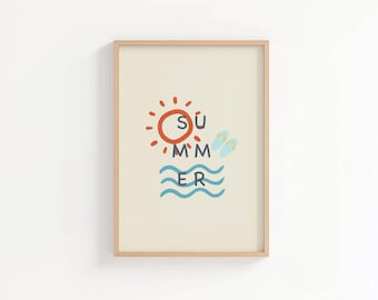 Summer Wall Art Print: Seasonal Decor (Digital Download)