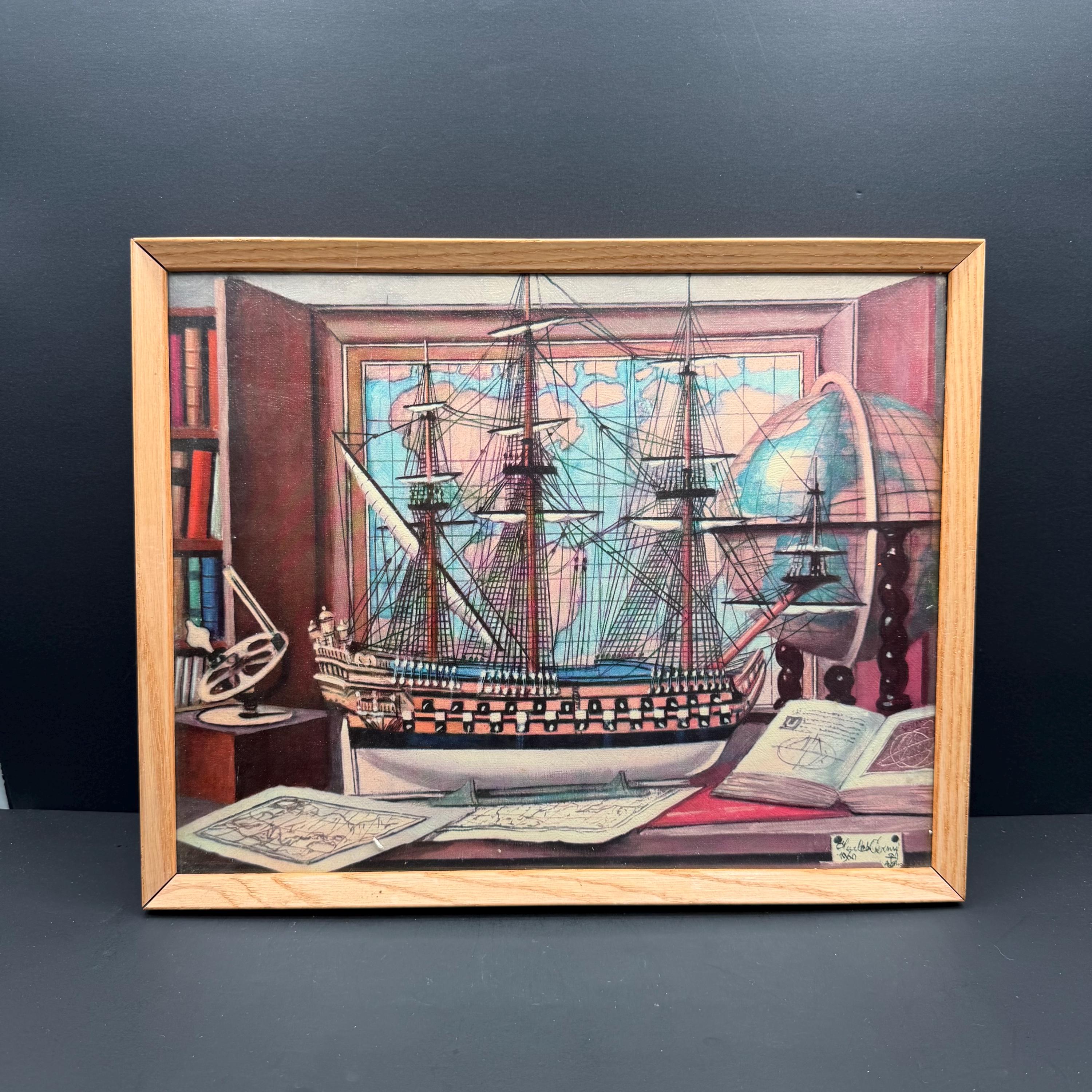 60s Ship Painting - Etsy