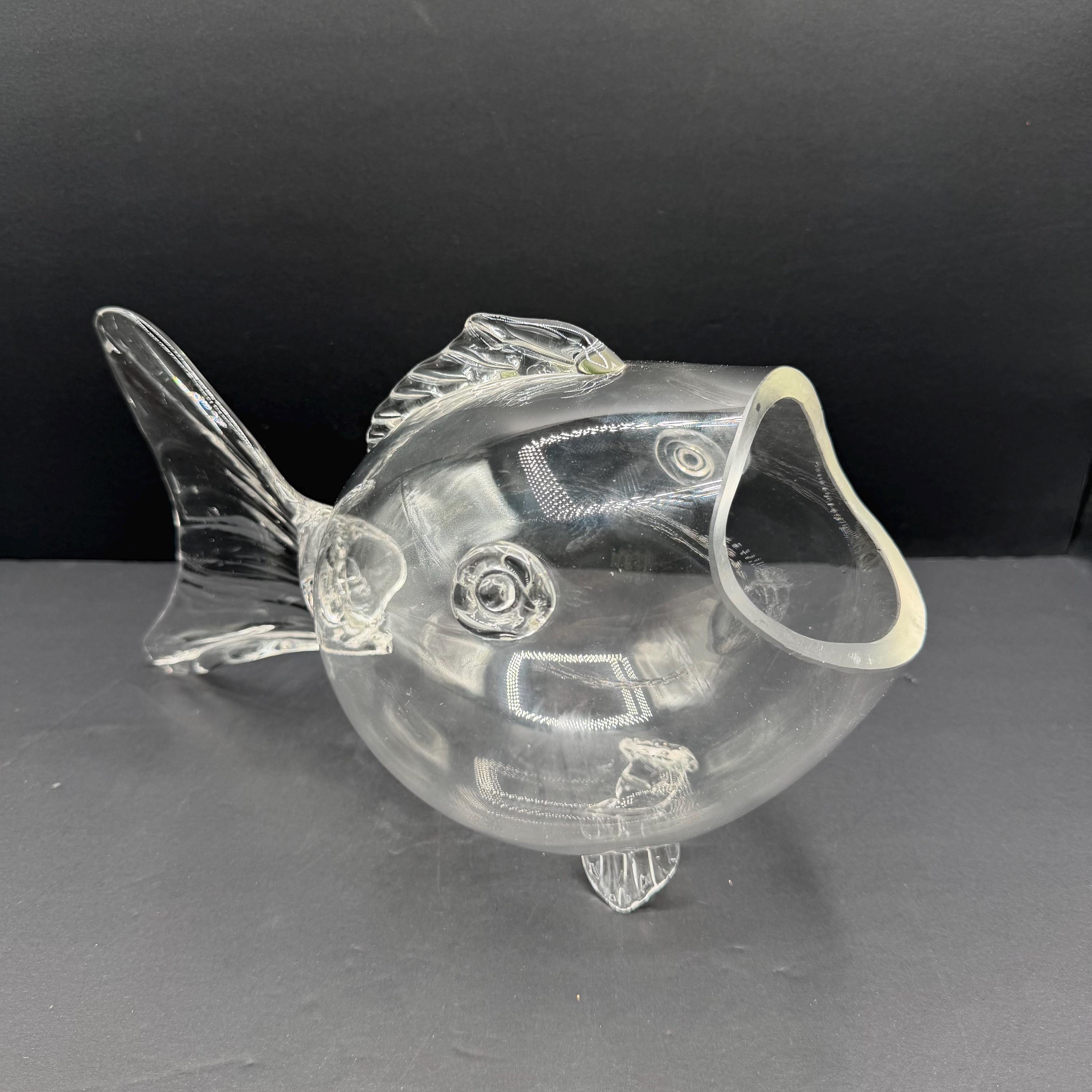 Mid Century Glass Fish - Etsy