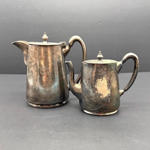 SÄLLSYNT 1940-tals Canadian Pacific Railway Tekanna Set, Försilvrad CNR Kaffe Samlarobjekt